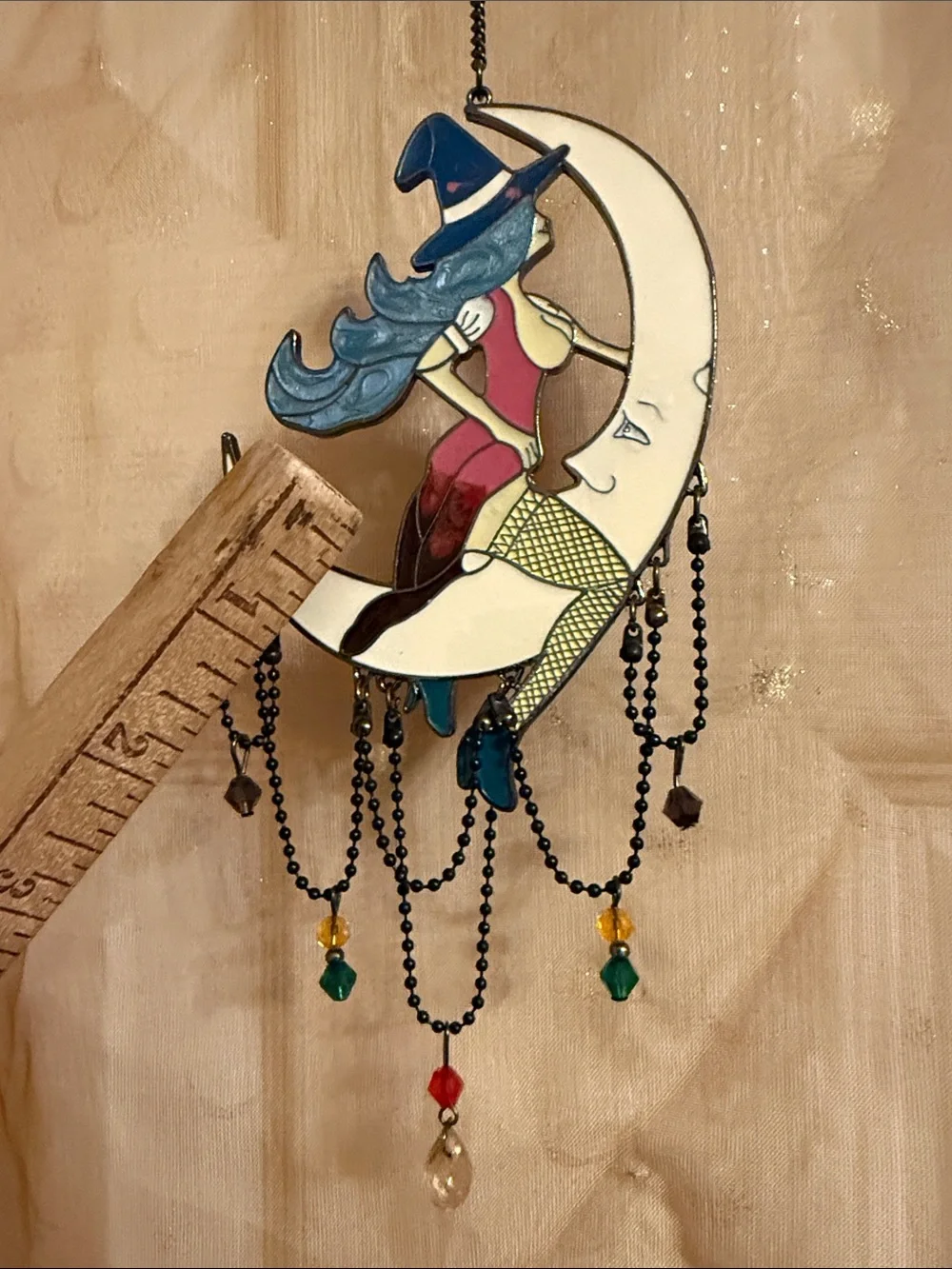 Witch on Moon Wall Decor